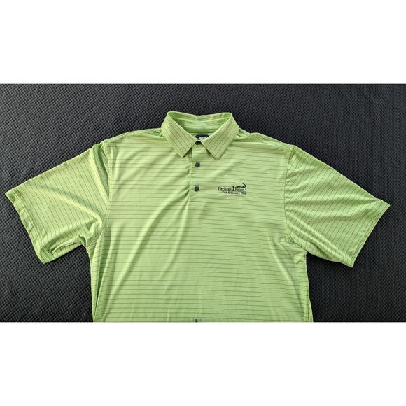 FJ Golf Polo Performance Shirts Lot of 2 Mens Med Green Pink Striped Design - Picture 4 of 10